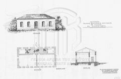 Architectural plan for conversion of an old Bulgarian church into a Greek school in Poliplatano Florina