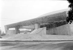 Old photograph of the National Auditorium facade in Mexico City dated June 29, 1991