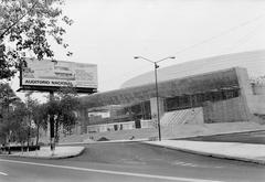 Old photograph of the National Auditorium facade in Mexico City taken on June 29, 1991