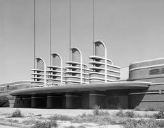 Main entrance of Pan Pacific Auditorium in Los Angeles