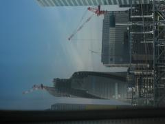 Mode Gakuen Spiral Towers under construction in Nagoya in August 2007