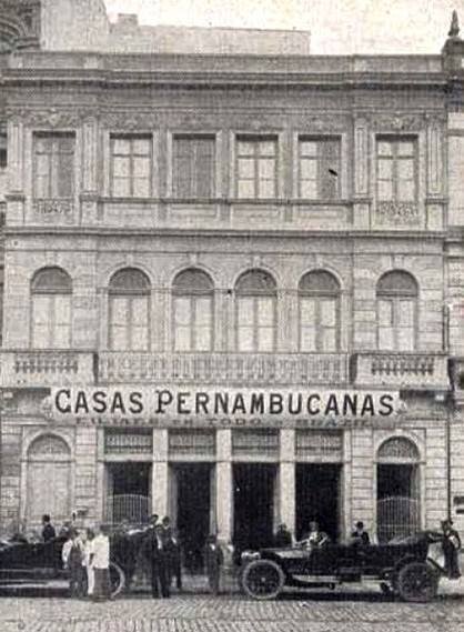 Historic Casas Pernambucanas buildings at Largo da Sé in São Paulo in 1915