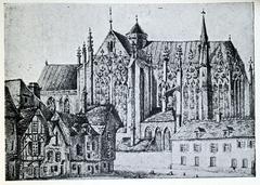 St Urbain Church in Troyes drawn by N. Rondot