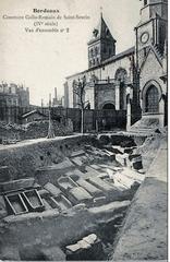 Gallo-Roman cemetery of Saint-Seurin in Bordeaux with ancient stone tombs