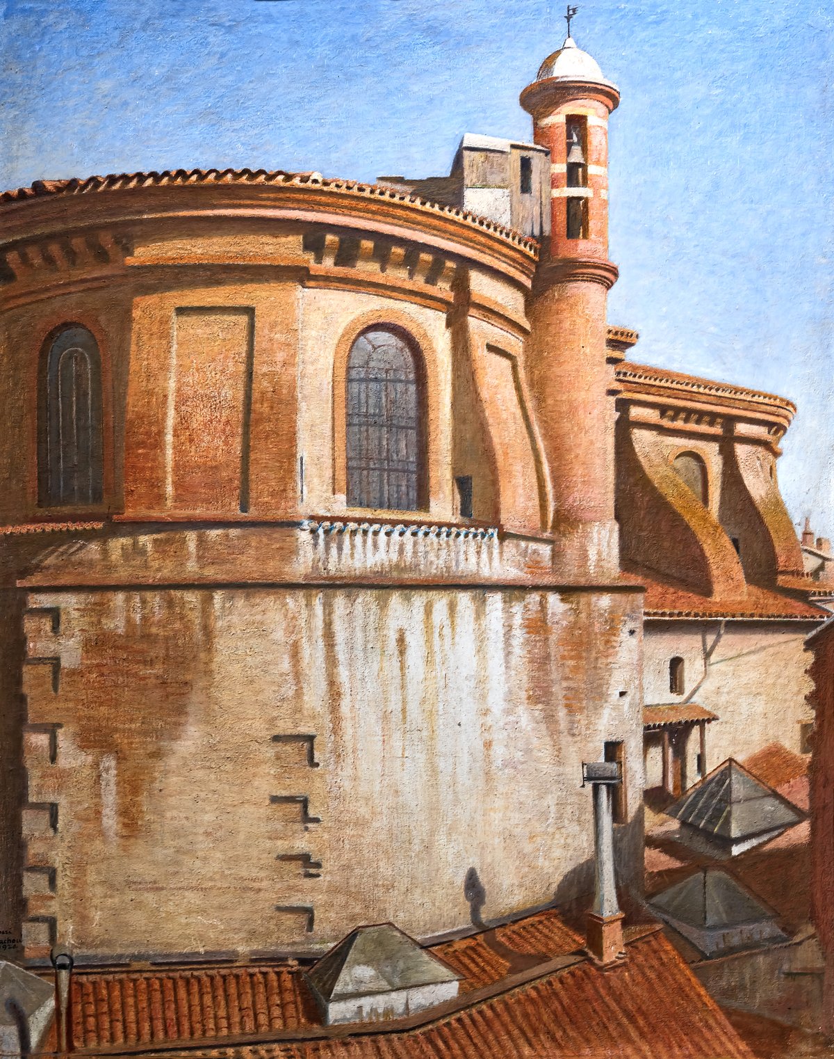 View of L'église de la Daurade church from the courtyard of fine arts in Toulouse