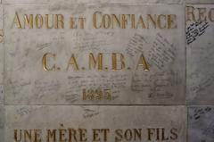 Recognition plaques inside the Basilica of Notre-Dame de la Daurade in Toulouse, France