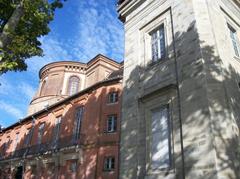 Notre-Dame la Daurade Basilica facade after restoration in September 2020