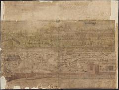 Historical view of Constantinople cityscape in 1559 by Melchior Lorck