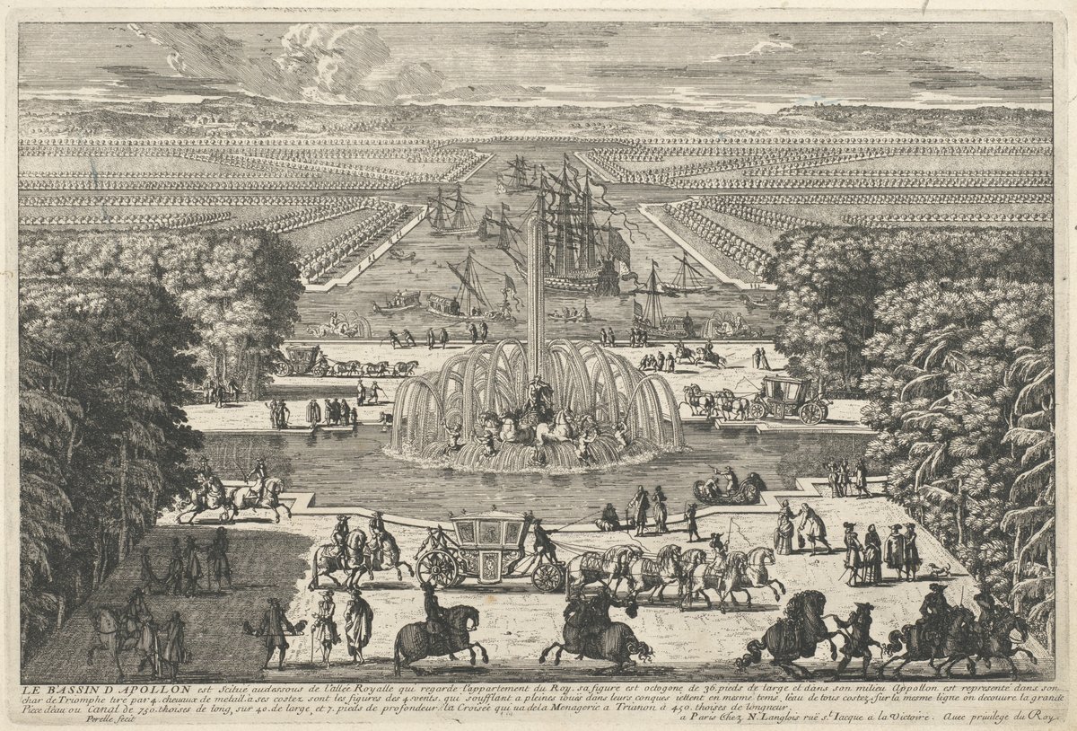 The Fountain of Apollo at Versailles by Adam Perelle, 1680s