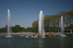 Bassin du Char d'Apollon fountain at the Château de Versailles during Grandes Eaux