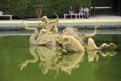 Dragon Fountain at the Palace of Versailles near Paris, France