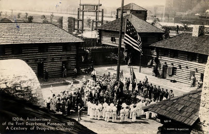 120th Anniversary Of The Fort Dearborn Massacre 1812 memorial at A Century Of Progress, Chicago