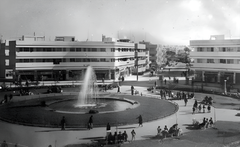 Aerial view of Dizengoff Square in Tel Aviv with surrounding buildings and streets