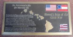 Memorial plaque for Hawai‘i Sons of the Civil War at the National Memorial Cemetery of the Pacific, Honolulu