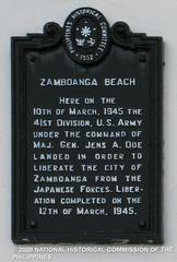 Marcador Histórico De La Playa De Zamboanga