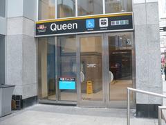 Wheel Trans Access entrance at Queen TTC subway station on the east side of Yonge Street north of Queen Street in Toronto