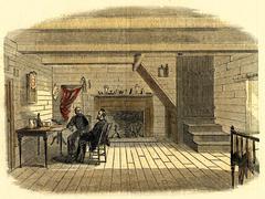 Interior of James Bennett’s house during Johnston’s surrender on April 26, 1865