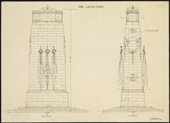 The Cenotaph original design drawing in Whitehall