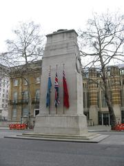 Cenotaph war memorial in Whitehall, London on a clear day