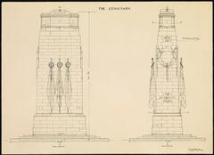 Sketch of Cenotaph in London by Sir Edwin Lutyens 1920