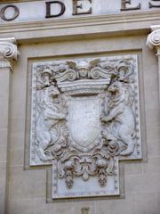 Facade of Banco de España building in Sevilla with classical architecture