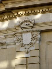 Facade of Banco de España building in Sevilla with intricate architectural details