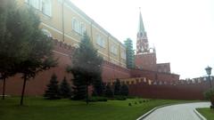 July summer day in Moscow city with River and historical buildings