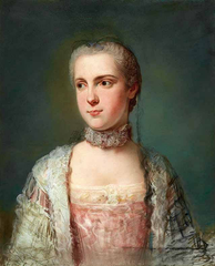 Portrait of Isabella of Parma in historical attire