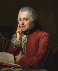 Portrait of Guillaume du Tillot wearing 18th century attire
