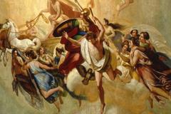 Ceiling fresco depicting Prometheus in the Salone Maria Luigia of the Biblioteca Palatina in Parma