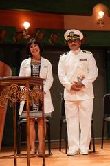 Capt. Raul Carrillo speaking as guest speaker at Texas A&M Corpus Christi College of Nursing and Health Sciences annual White Coat Ceremony