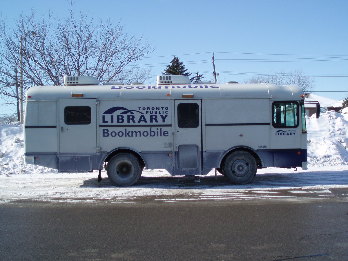 Toronto Public Library Bookmobile Two vehicle parked on city street