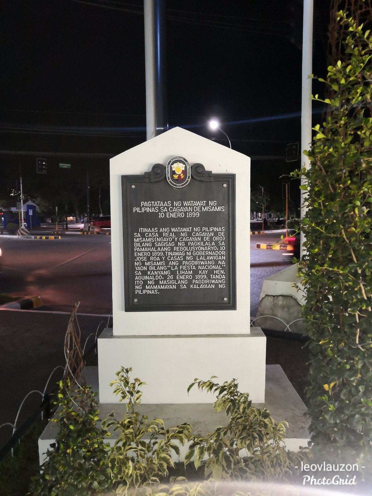 Raising of the Philippine flag at historical marker in Cagayan de Oro