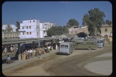 Central bus station in Tel Aviv in 1950