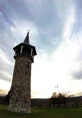 Kitchener Waterloo Doon Memorial Pioneer Tower in a park setting