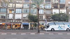 Cityscape of Tel Aviv-Yafo in September 2024 with vibrant sunset lighting