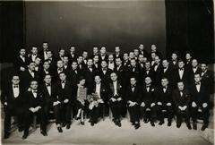 Historic photograph of the National Opera of Bulgaria in Sofia in April 1940 after the premiere of Ero s onoga svijeta