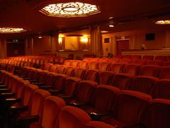 War Memorial Opera House auditorium upper level with elegant seating and stage in San Francisco