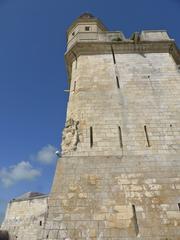 Bourcefranc Fort Louvois Donjon with royal coat of arms, four levels of arrow slits, and lantern tower in 2024