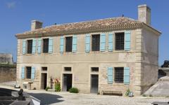Guard house building, storage rooms, and arsenal on the parade ground in front of the keep at Fort Louvois in Bourcefranc