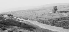 Historic Gesher Bnot Yaakov Bridge over the Jordan River with British and French frontier posts circa 1920