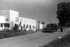 Border post of Syrian police near Benot Jacob Bridge over the Jordan River