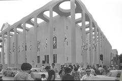 The Great Synagogue in Tel Aviv with its distinctive architecture