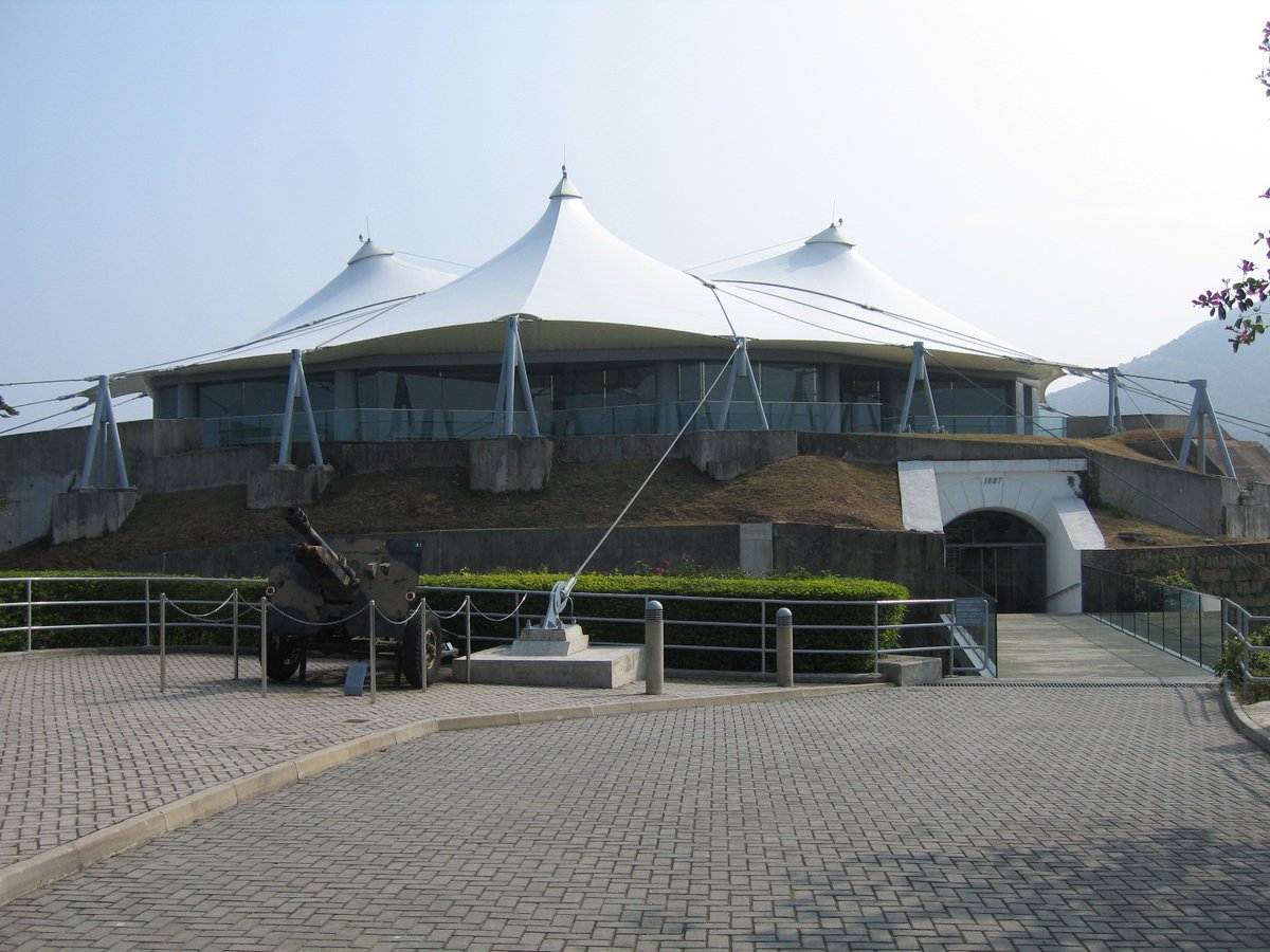 General view of Hong Kong Museum of Coastal Defence before neo-classicism arch entrance