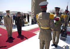 Egyptian Major General Nabil Fahmy and U.S. Navy Admiral Mike Mullen at wreath laying ceremony at Tomb of Unknown Soldier Cairo 2009