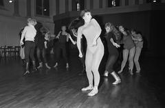 Movement class on Beat and Jazz rhythms led by Henk Le Clerq at Felix Meritis in Amsterdam in 1967