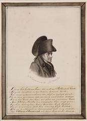 Portrait engraving of Hidde Heeremiet, bookkeeper of convoys and licenses in Amsterdam, 1821