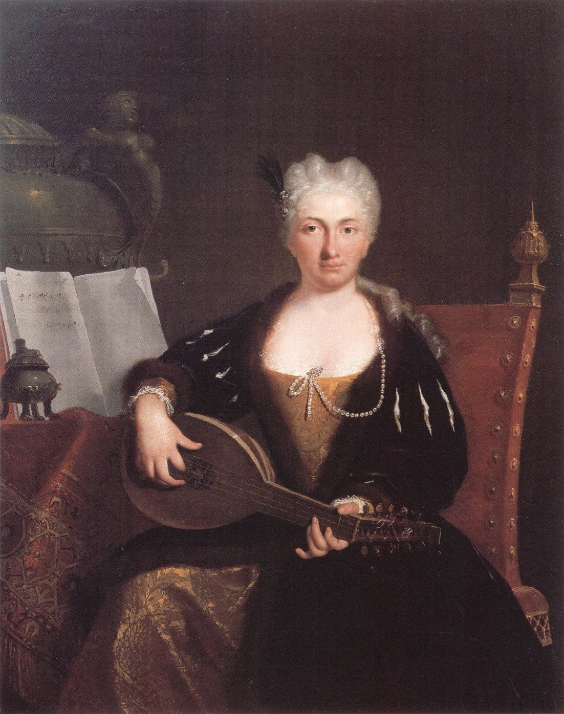 Portrait of Faustina Bordoni Italian opera singer in 18th century