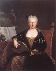 Portrait of Faustina Bordoni Italian opera singer in 18th century