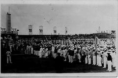 Delegations lined up at the Maccabiah Studium during the 2nd Maccabiah games